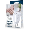 Gembird 2-port universal USB charger (A+C), 2.4 A | TA-UC-2AC12-01-BK