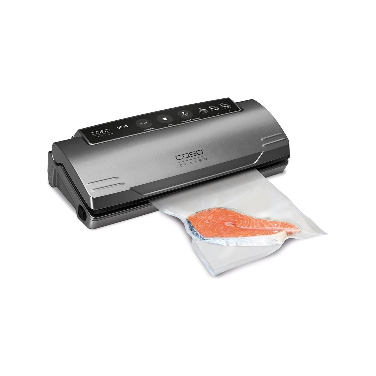 Caso | Vacuum sealer | VC 10 PlusEdition | Power 110 W | Temperature control | Black/Silver