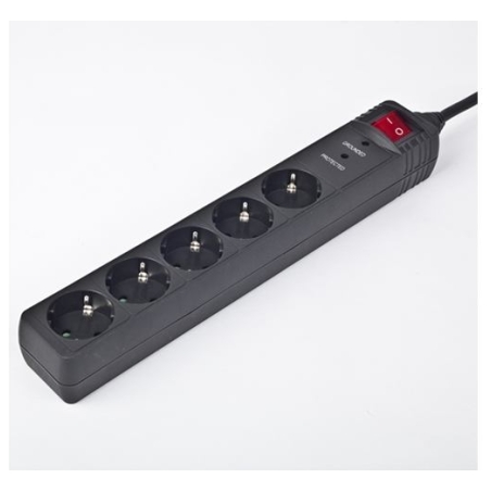 Energenie | Surge Protector SPG5-C-10/ 3 m/ 5 Sockets/ Black