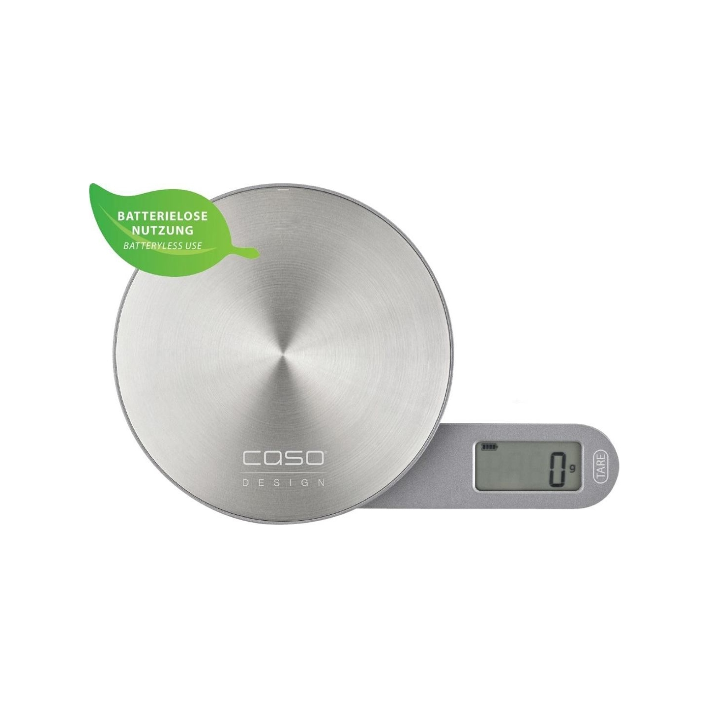 Caso | Scales | Kitchen EcoMate | Maximum weight (capacity) 5 kg | Graduation 1 g | Display type LCD | Stainless steel