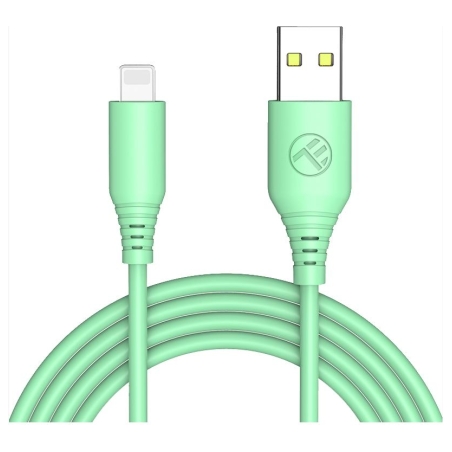 Tellur Silicone USB to Lightning Cable 3A 1m Green
