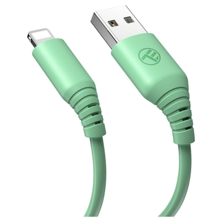 Tellur Silicone USB to Lightning Cable 3A 1m Green