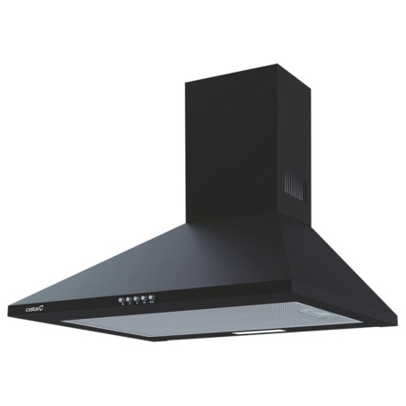Cata | Hood | OMEGA 600 BK | Wall mounted | Energy efficiency class C | Width 60 cm | 645 m³/h | Mechanical | LED | Black