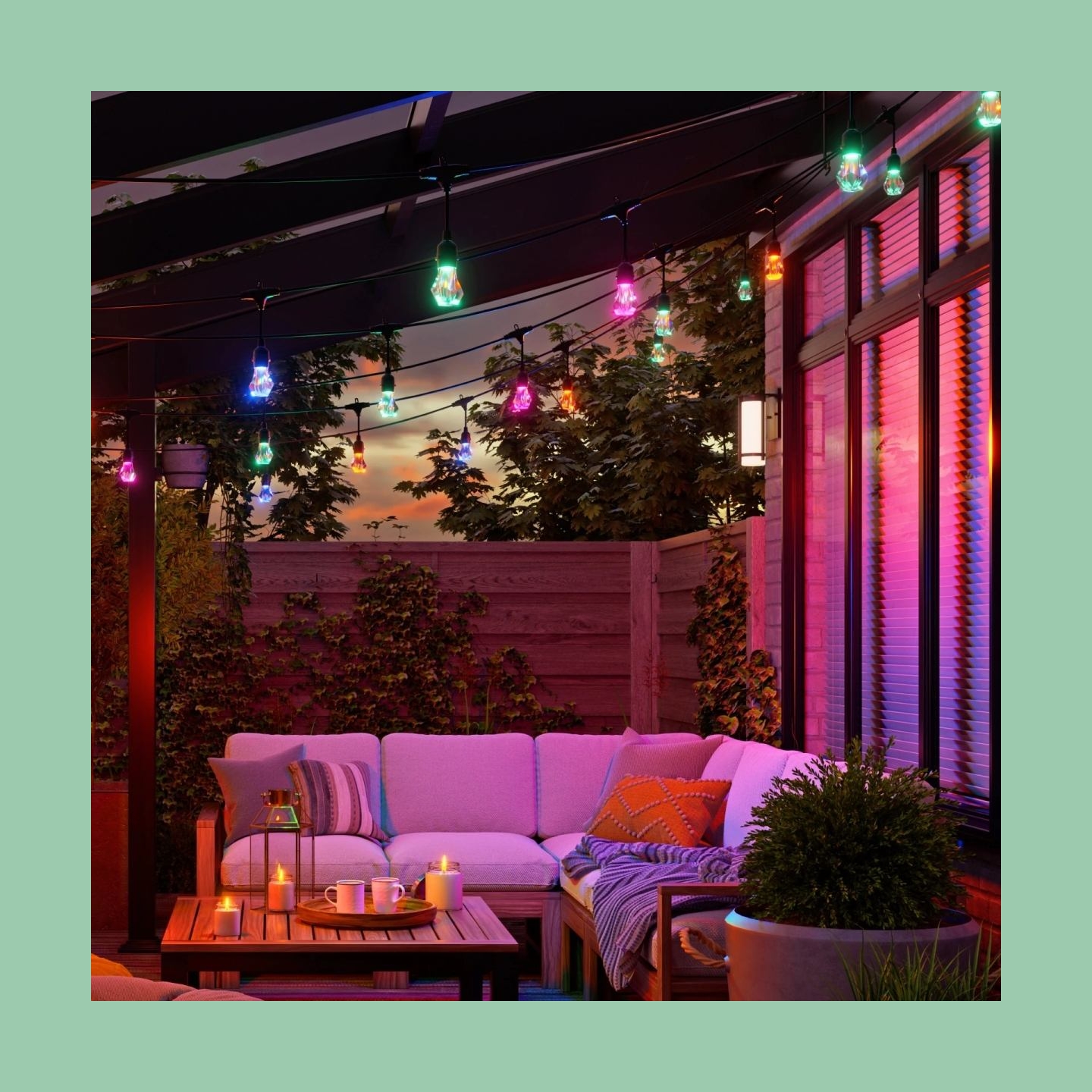 Nanoleaf Essentials Matter Smart Multicolour Outdoor String Lights Starter Kit 15m | 16M+