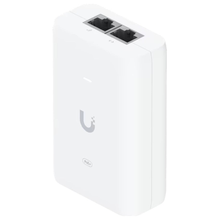 Ubiquiti U-POE+ adapter 30W, powers UniFi PoE+ devices, reduce dependency on PoE switch power, Contains RJ45 data input, AC cabl