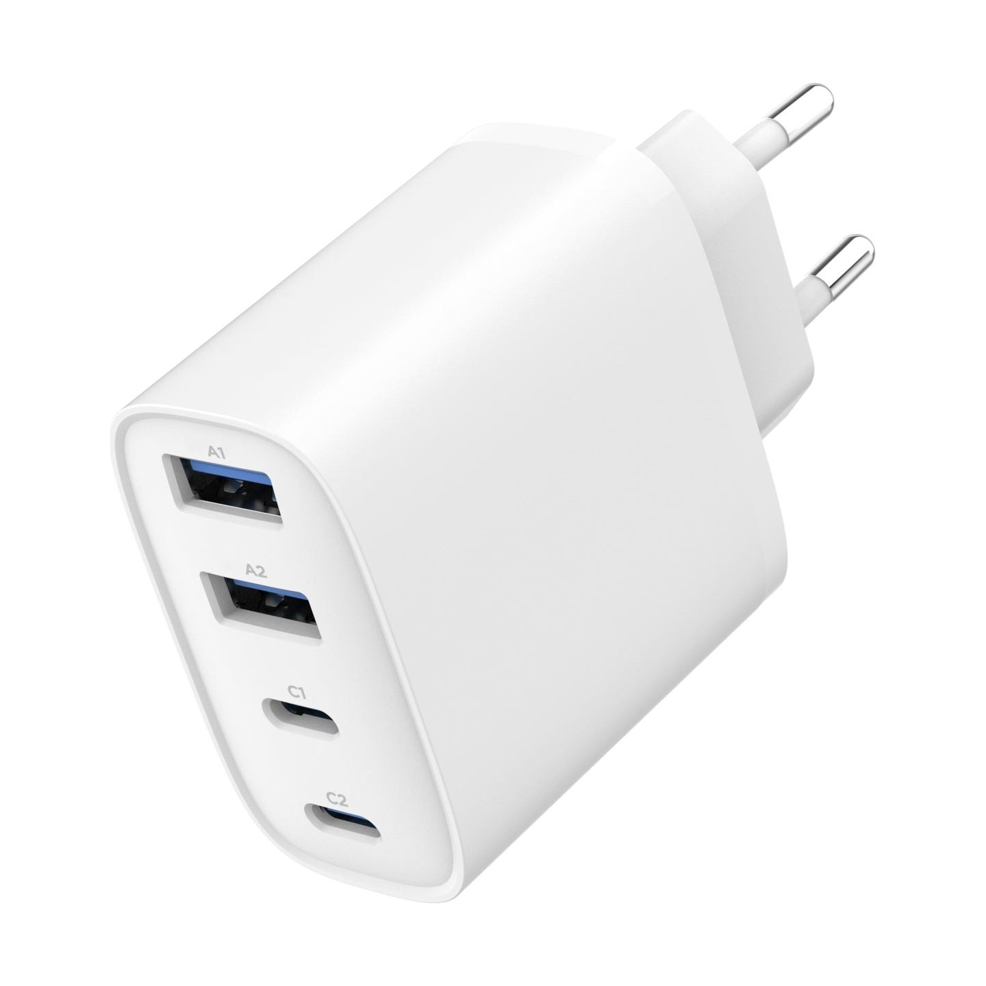 Gembird 4-port 40 W GaN USB PowerDelivery fast charger, White | TA-UC-2A2C-PD40-01-W | 2 x 4 pin USB Type A, 2 x 24 pin USB-C