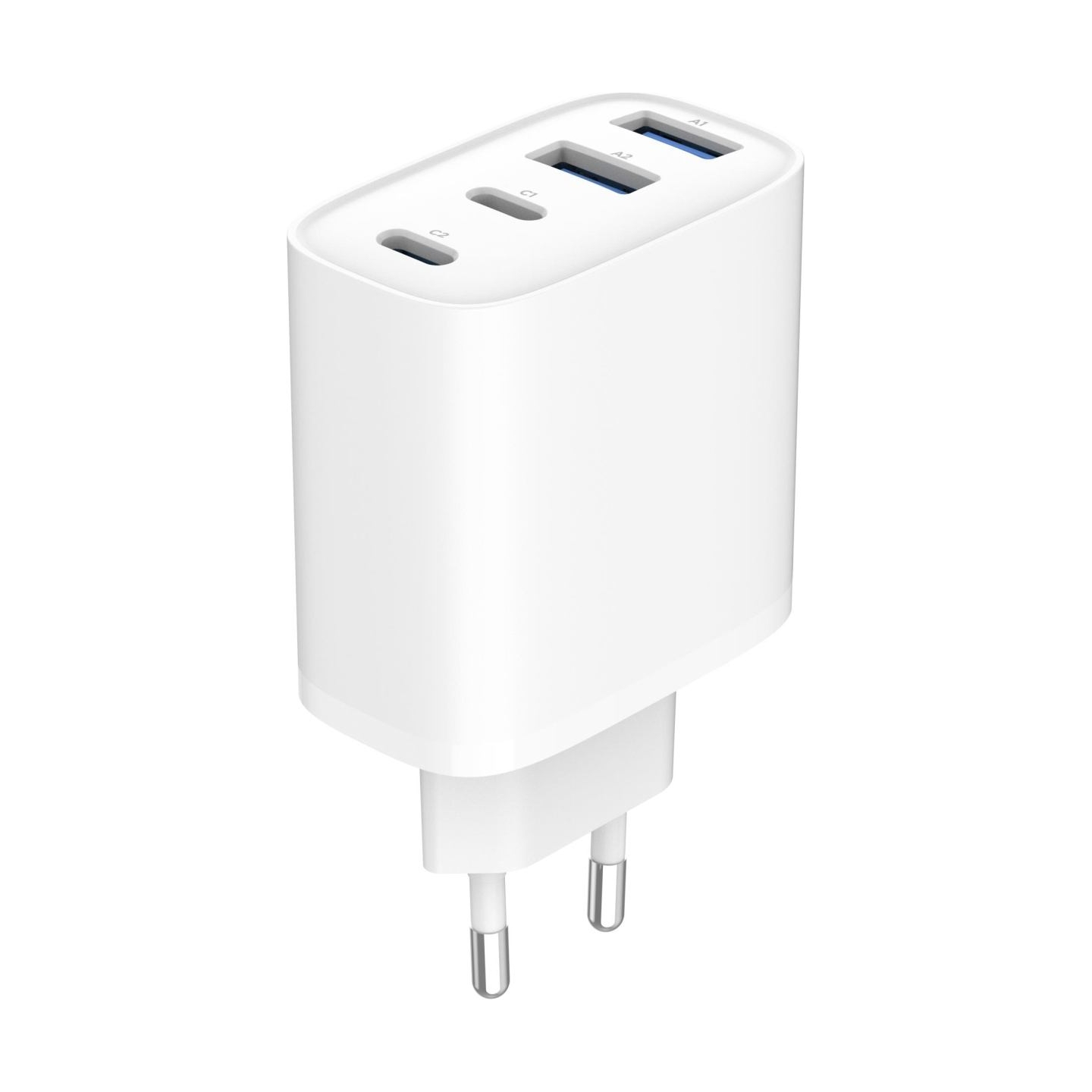 Gembird 4-port 40 W GaN USB PowerDelivery fast charger, White | TA-UC-2A2C-PD40-01-W | 2 x 4 pin USB Type A, 2 x 24 pin USB-C