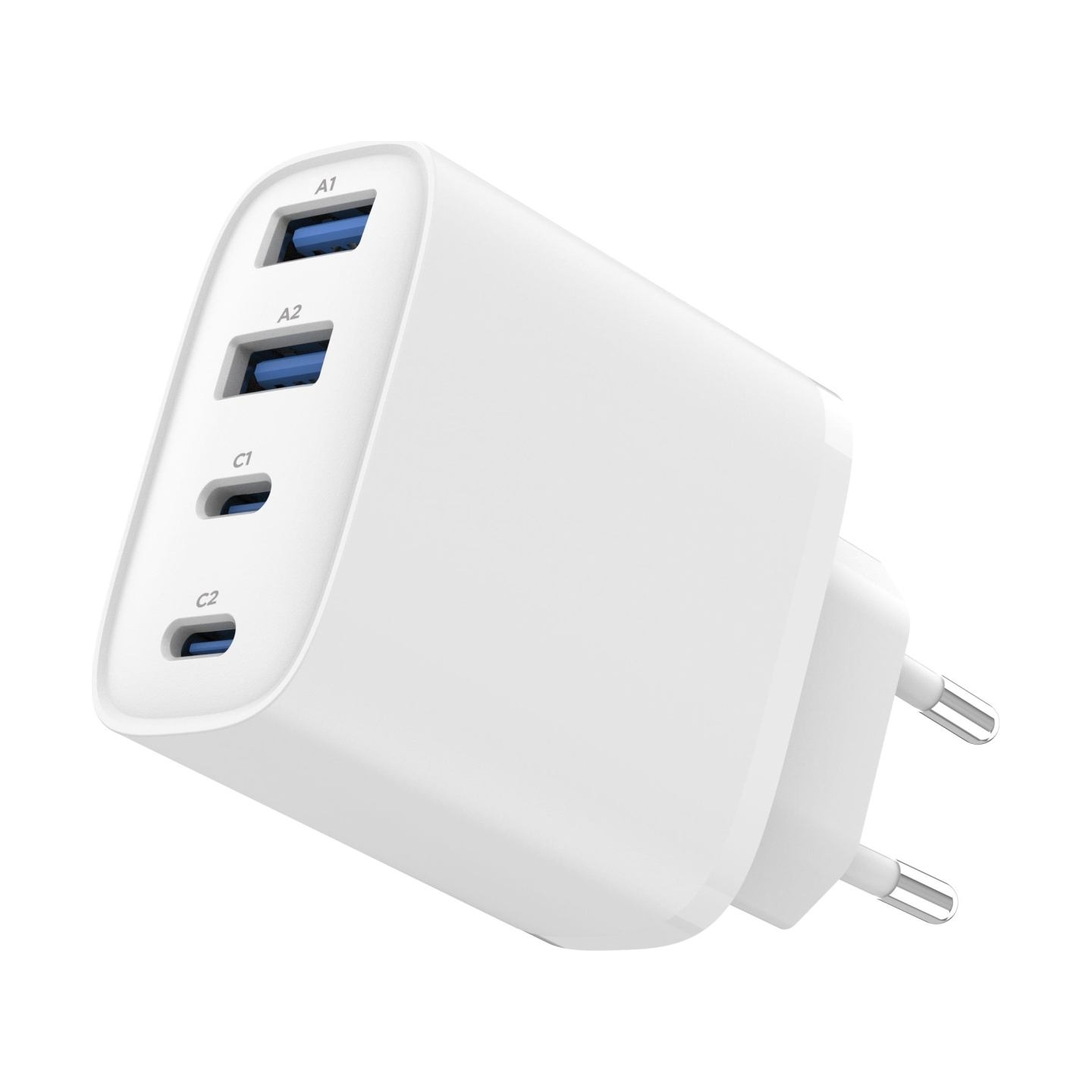 Gembird 4-port 40 W GaN USB PowerDelivery fast charger, White | TA-UC-2A2C-PD40-01-W | 2 x 4 pin USB Type A, 2 x 24 pin USB-C