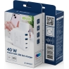 Gembird 4-port 40 W GaN USB PowerDelivery fast charger, White | TA-UC-2A2C-PD40-01-W | 2 x 4 pin USB Type A, 2 x 24 pin USB-C