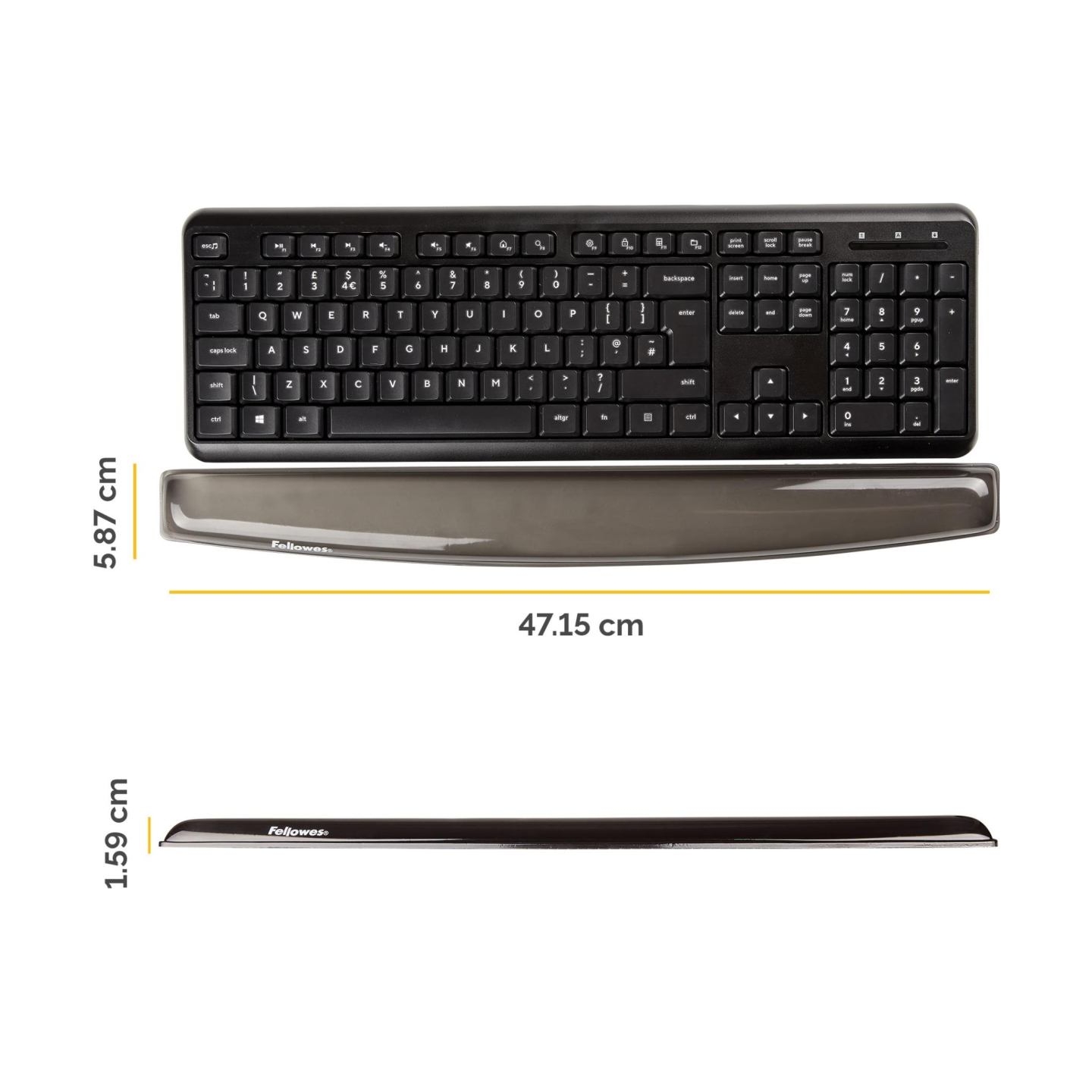 Fellowes KEYBOARD ACC WRIST SUPPORT/CRYSTALS GEL 9112201 FELLOWES