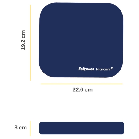 Fellowes MOUSE PAD MICROBAN/BLUE 5933805 FELLOWES