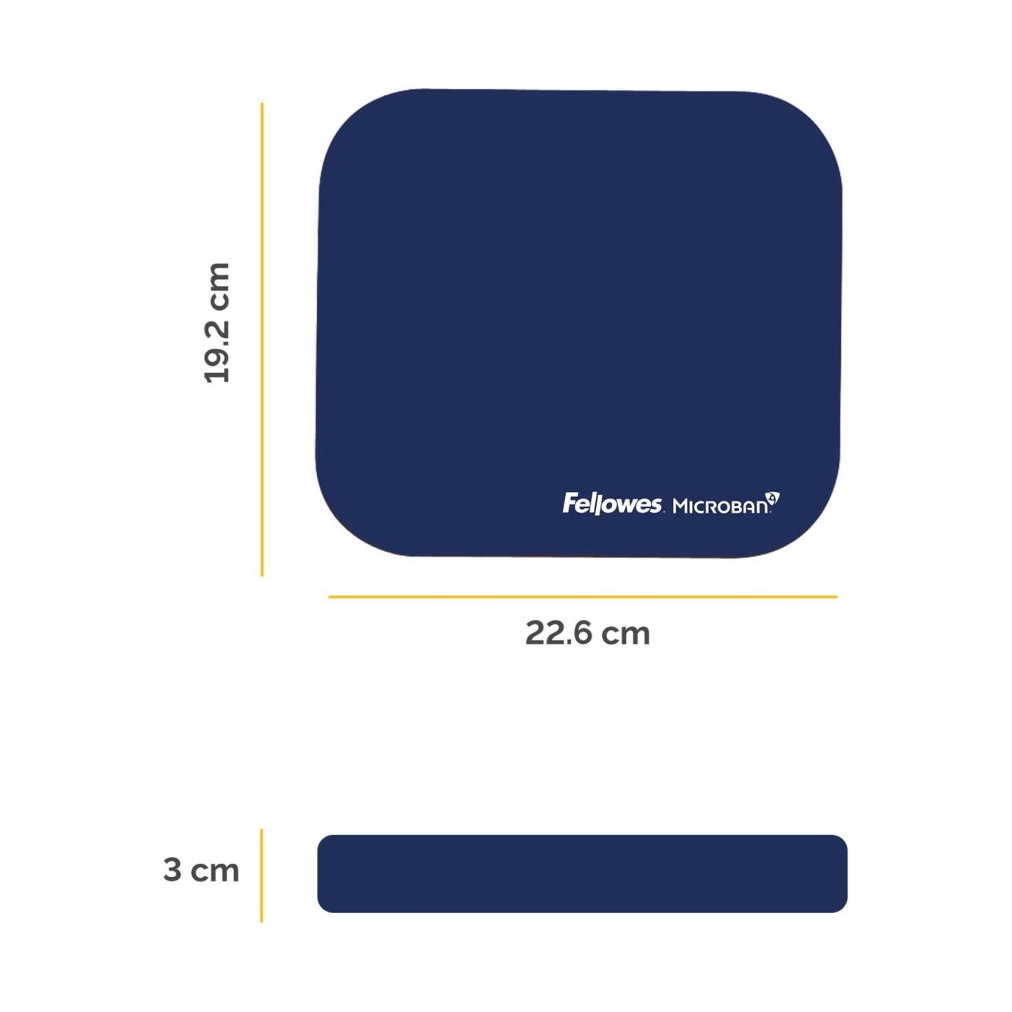 Fellowes MOUSE PAD MICROBAN/BLUE 5933805 FELLOWES