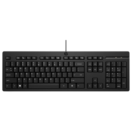 HP 125 G2 USB Wired Keyboard, Sanitizable, Copilot Key - Black - ESTONIAN / AY2Y7AA#ARK
