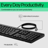 HP 125 G2 USB Wired Keyboard, Sanitizable, Copilot Key - Black - ESTONIAN / AY2Y7AA#ARK
