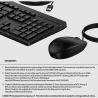 HP 225 G2 USB Wired Mouse Keyboard Combo, Copilot Key, spill resistant - Black - ESTONIAN / AX2Y7AA#ARK