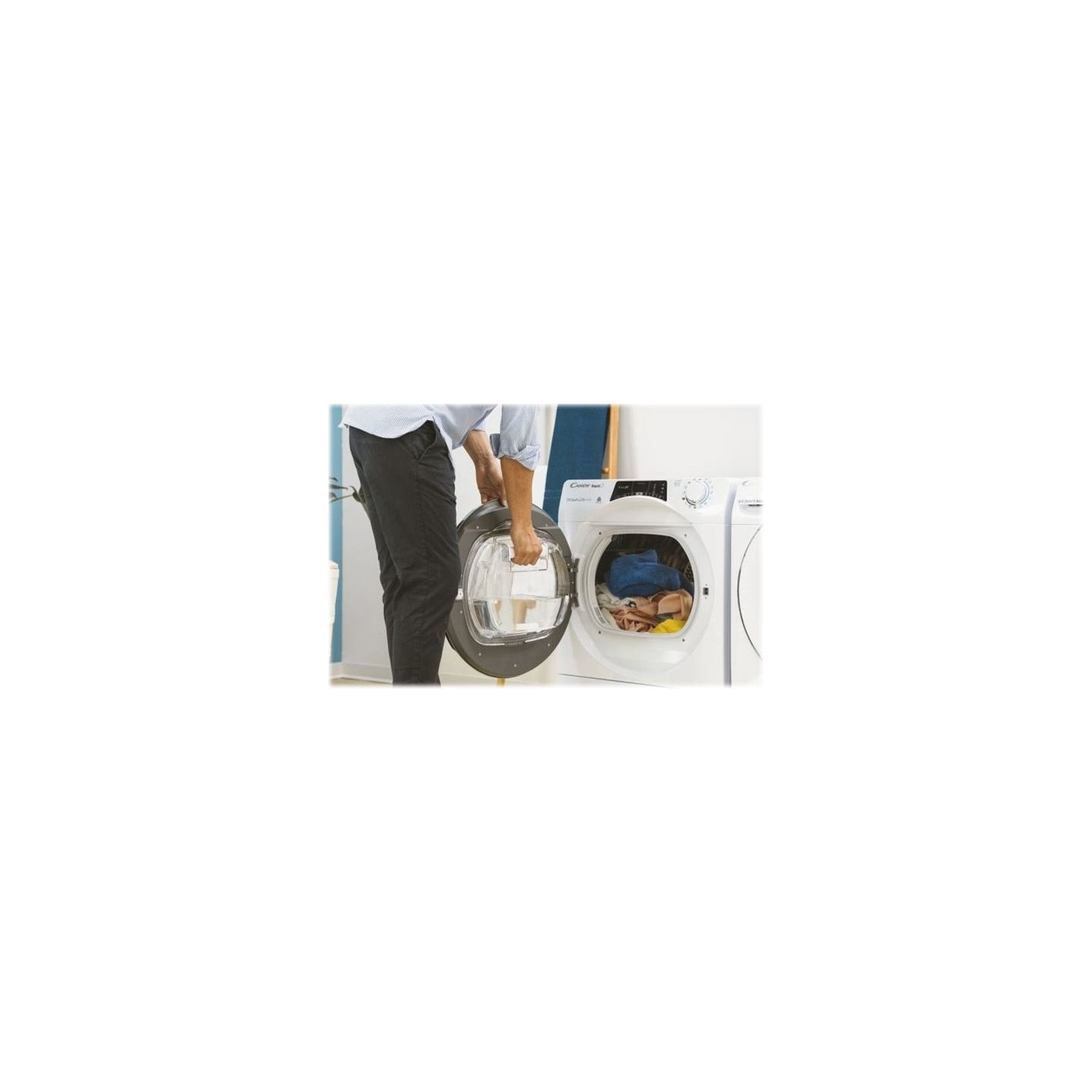 Candy | Dryer Machine | ROE H9A2TCEX-S | Energy efficiency class A++ | Front loading | 9 kg | Heat pump | Big Digit | Depth 58.5