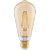 Osram SMART+ MATTER Filament Dimmable Classic Edison 53 824 Gold | E27 | 6 W | Warm White | Wi-Fi