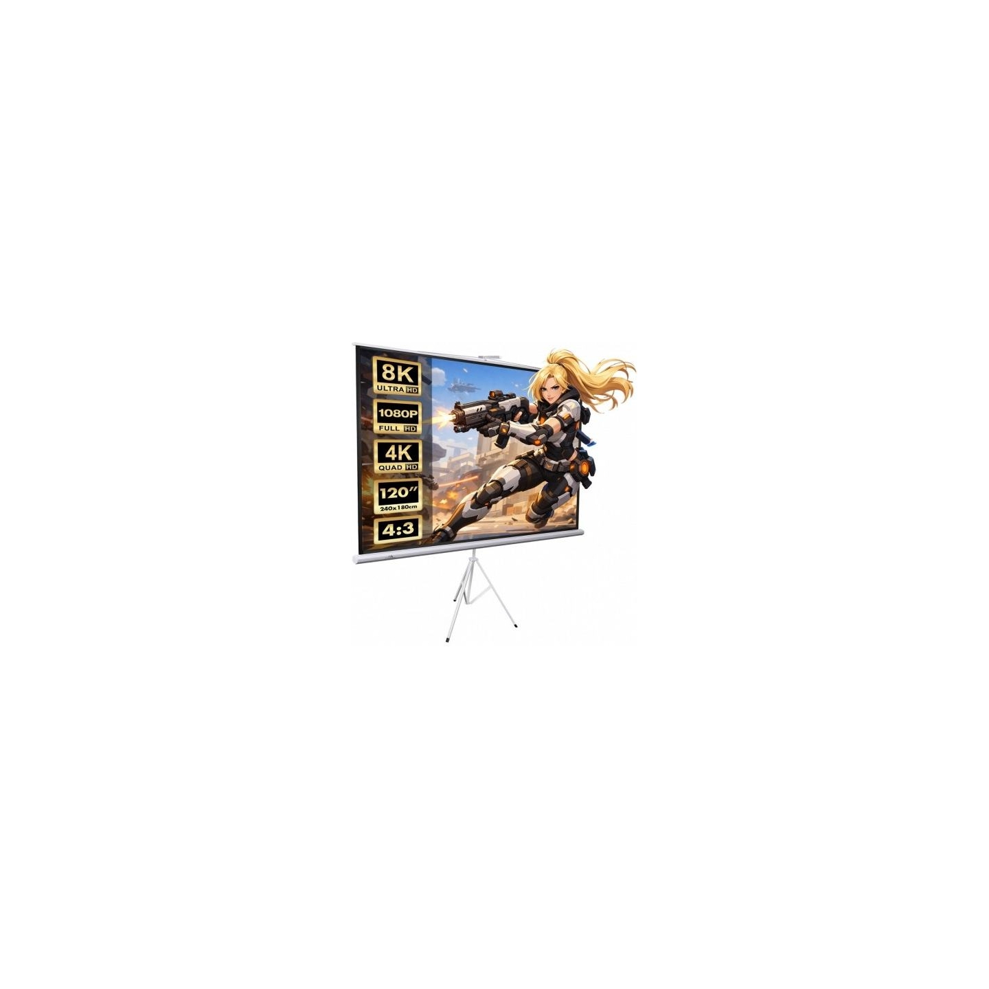 Maclean Projection Screen MC-608 on stand 120 "4: 3 240x180