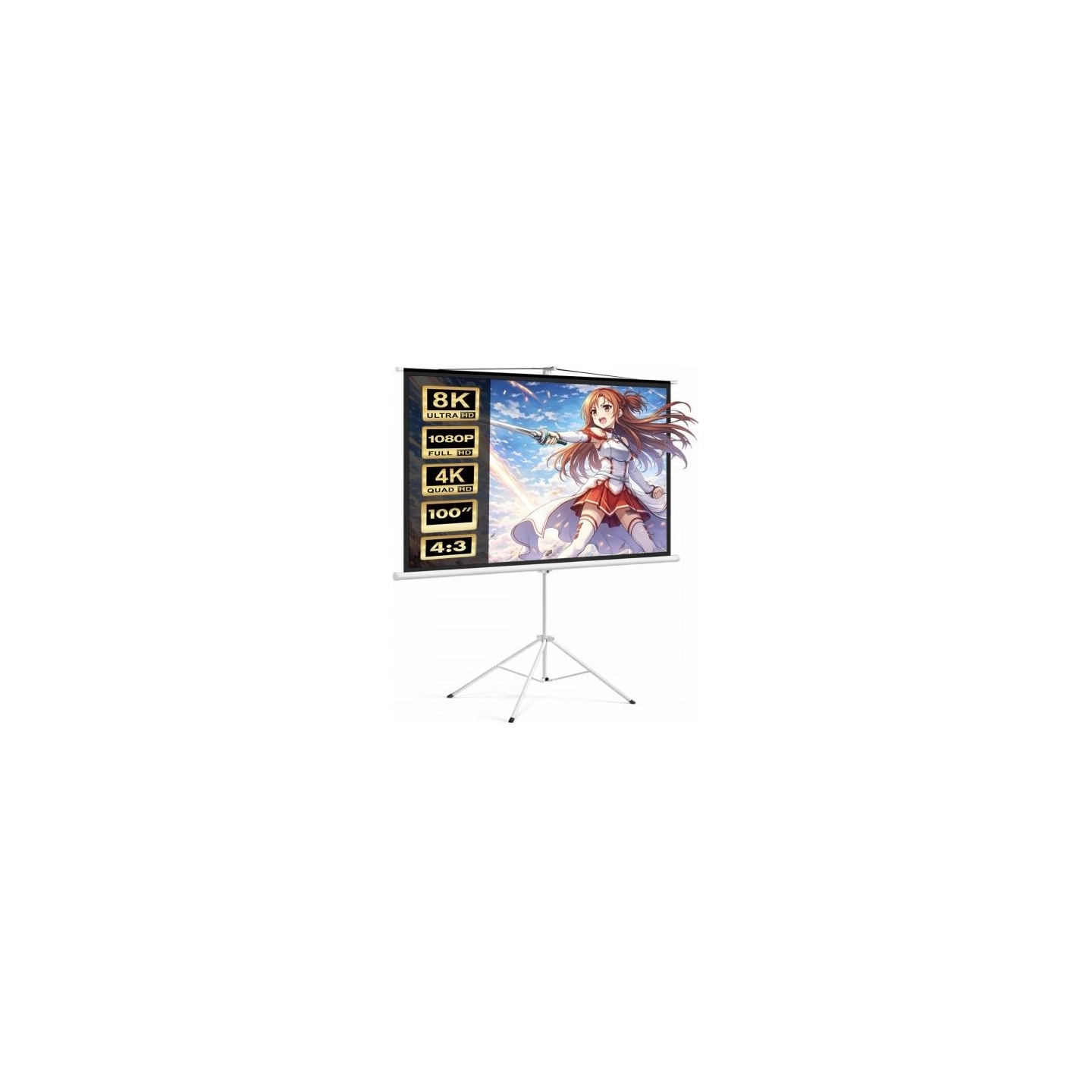 Maclean Projector screen 100'' / portable/ Fixed / 4:3 200x150