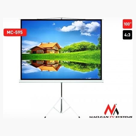 Maclean Projector screen 100'' / portable/ Fixed / 4:3 200x150