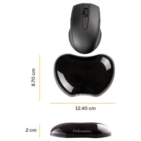 Fellowes MOUSE PAD WRIST SUPPORT/BLACK 9112301 FELLOWES