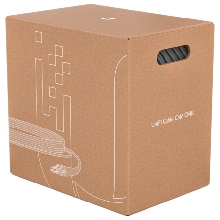 Ubiquiti U-Cable-C6-CMR is a Category 6 UTP cable that supports speeds up to 1Gbps with its 23 AWG solid copper, twisted pair co