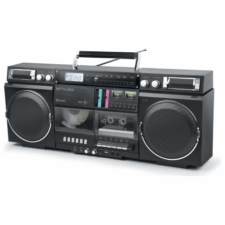 Muse | Ghetto Blasters | M-380 GB | AUX in | Bluetooth | Cassette deck | CD player | Black