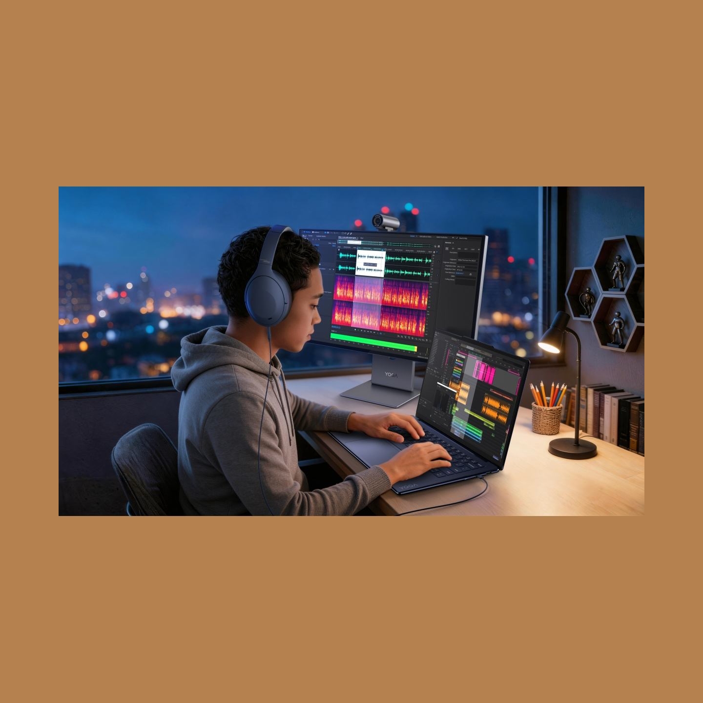 Lenovo Headphone | YOGA PC Edition | Bluetooth | Built-in microphone | Bluetooth | ANC | Cosmic Blue