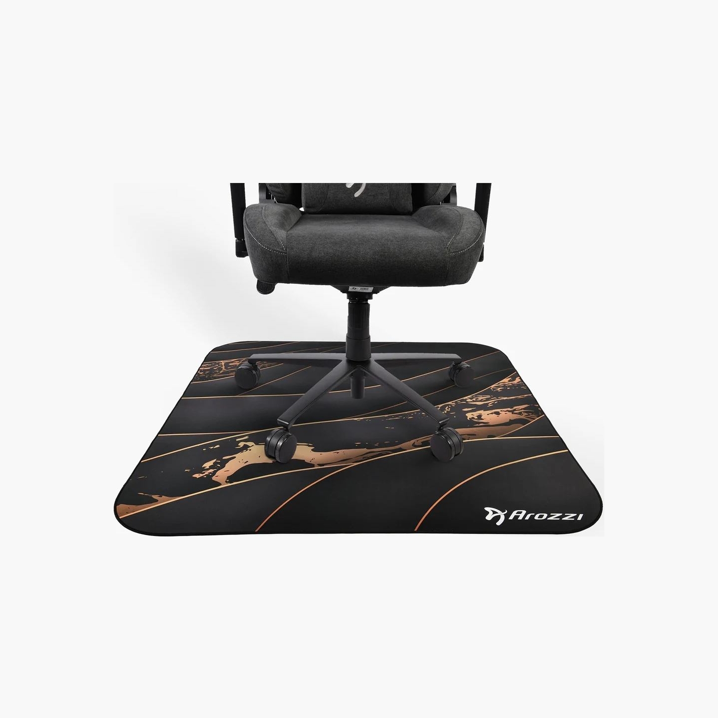Arozzi Zona Square Floor Pad | Black/Gold