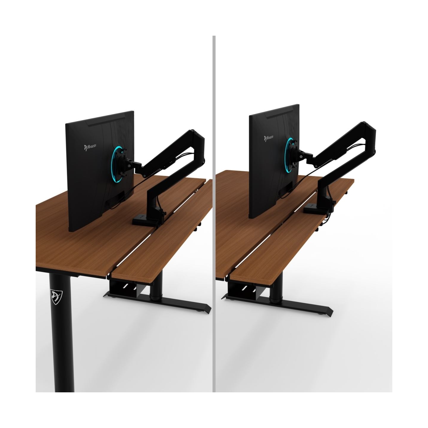 Arozzi Electric Standing Desk | Arena Nordico | Walnut