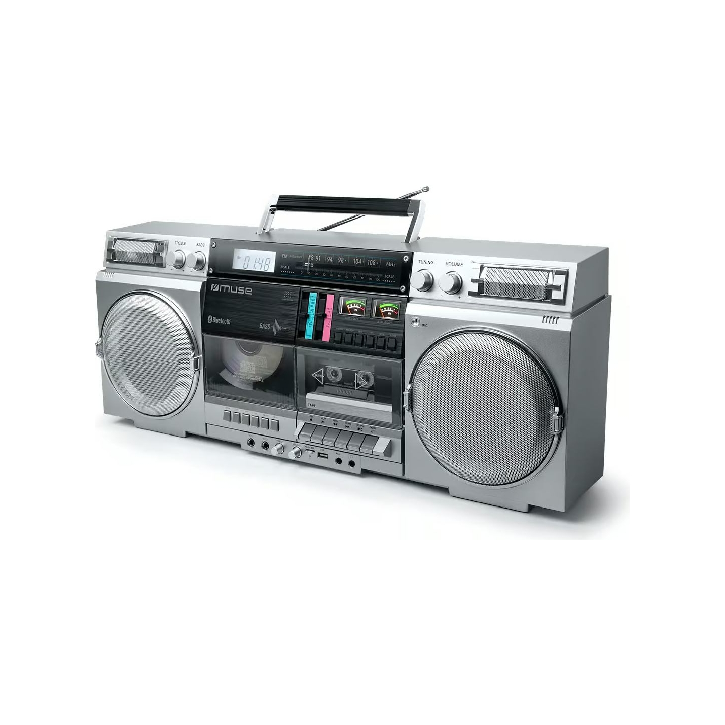 Muse | Ghetto Blasters | M-380 GBS | AUX in | Bluetooth | Cassette deck | CD player
