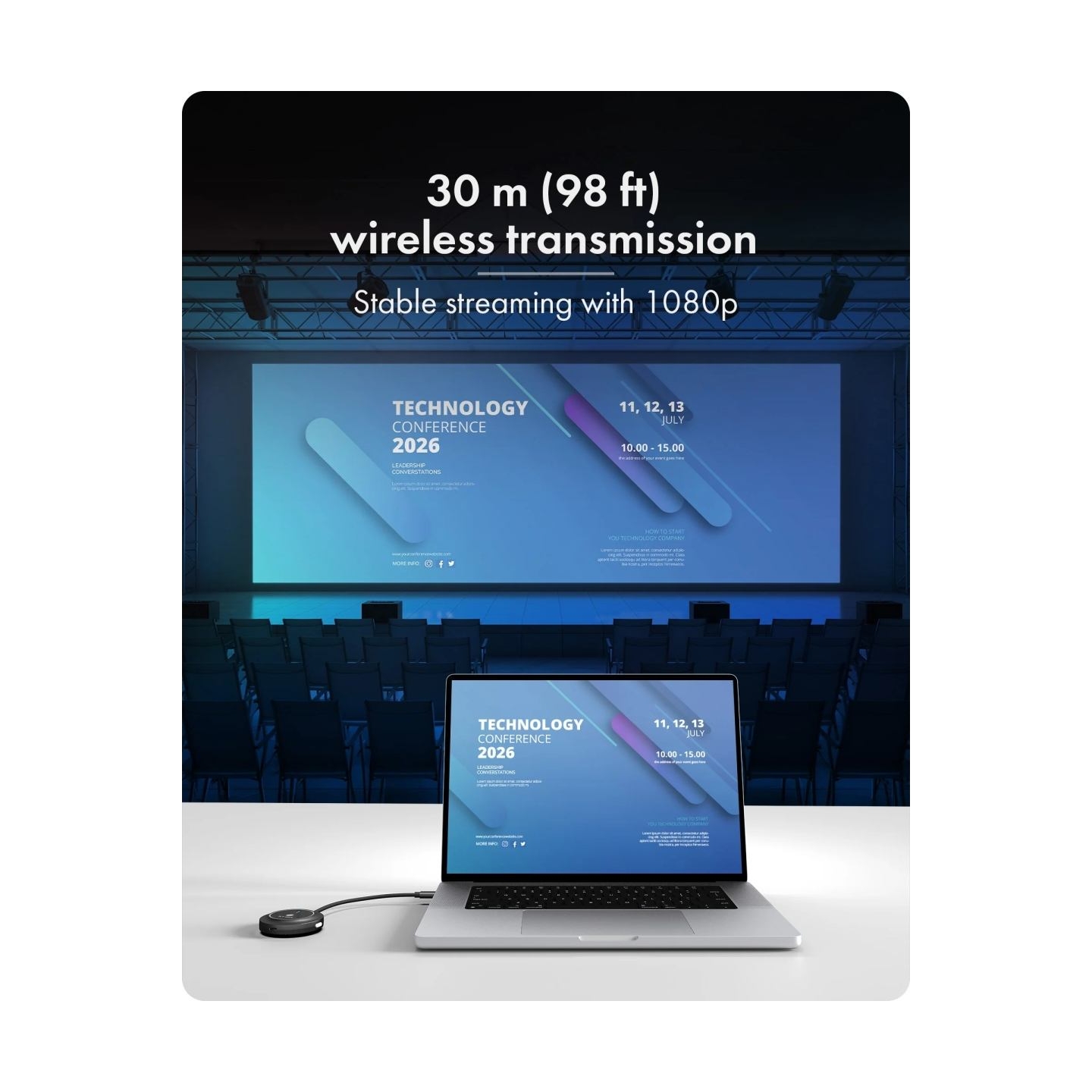 Raidsonic Wireless USB-C to HDMI Video Transmission System | IB-WL101