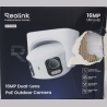 Reolink PoE 4K 16MP Dual Lens and 180° panoramic view Camera | Reolink UHD Dual-Lens PoE Surveillance Camera with 180° Panoramic