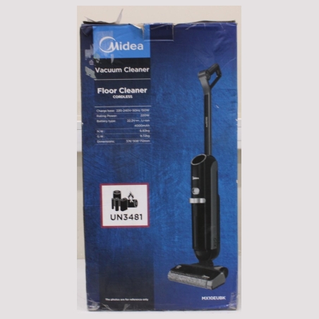 Midea | Midea Cordless Vacuum Cleaner | X10 Wet and Dry | 220 W | 22.2 V | Operating time (max) 35 min | Black | Warranty 24 mon