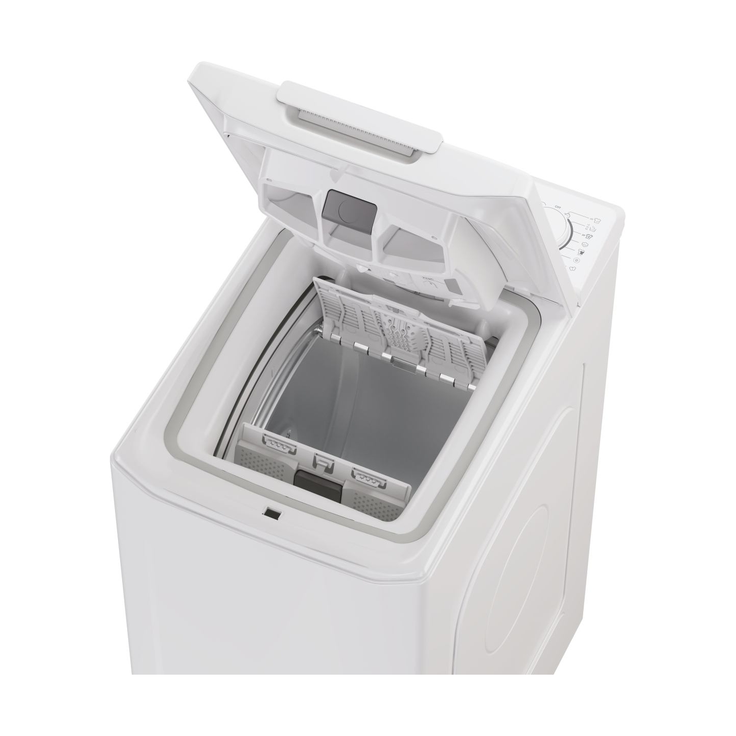Candy Top load washing machine TCA063D3-S, Energy class C, 6kg, 1000 rpm, Depth 60 cm / TCA063D3-S