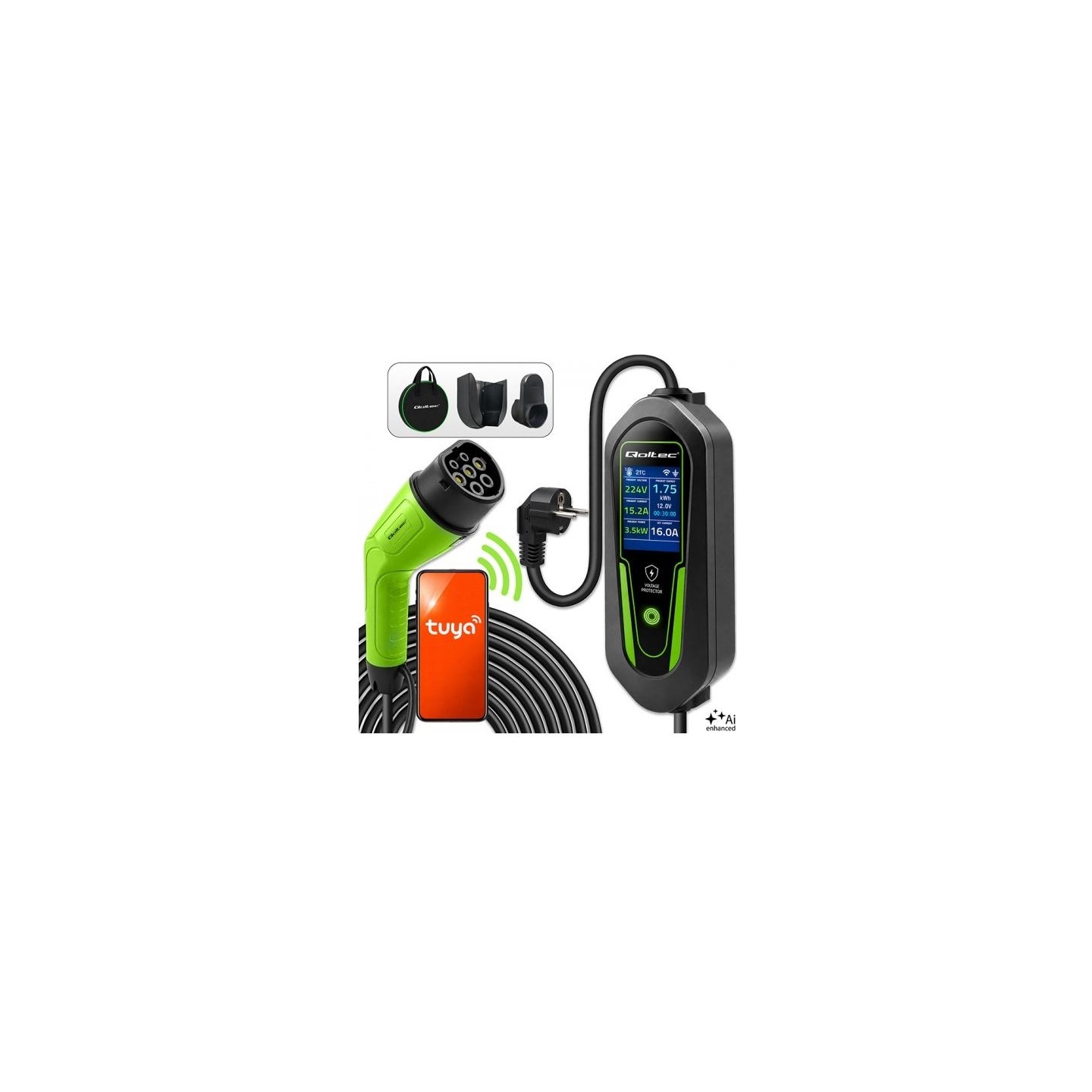 Qoltec Charger for EV Type2 3.5kW