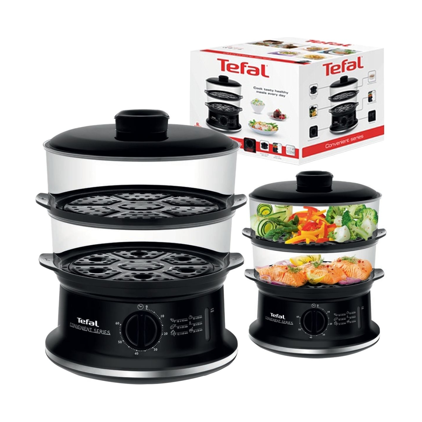 Tefal | VC140135 Food Steamer | Black | 900 W | Number of baskets 2