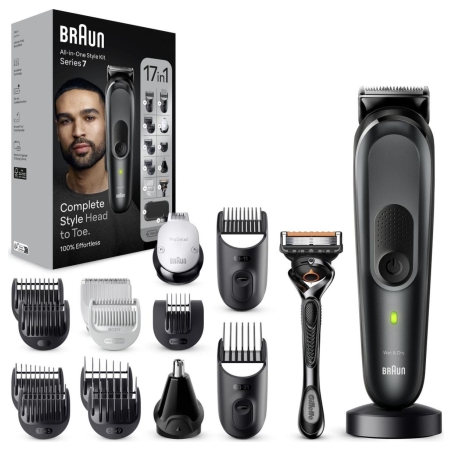 Braun | 17-in-1 Multi-grooming Style Kit | MGK7491 | Cordless | Number of length steps 13 | Grey
