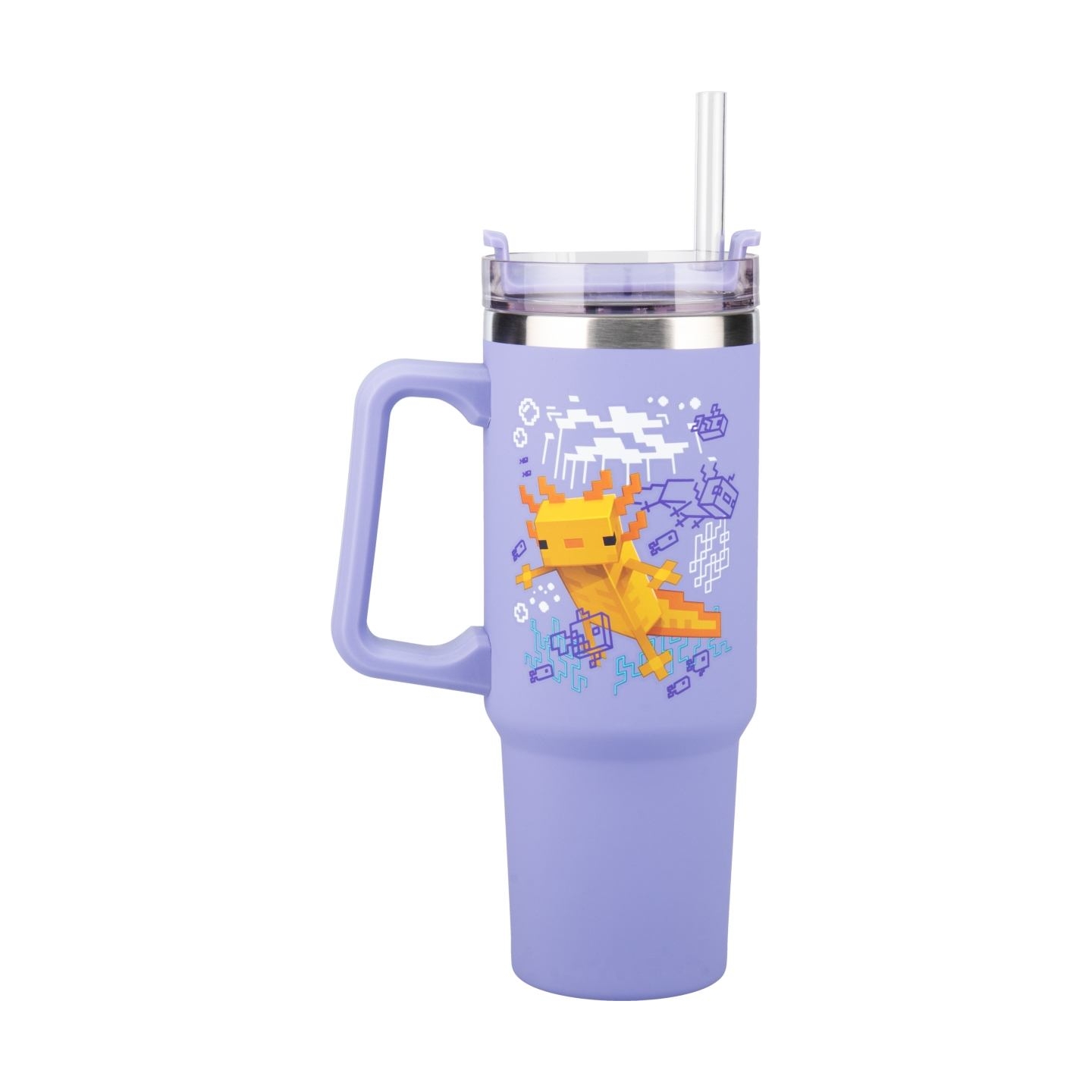Paladone Minecraft Purple 900 ml Insulated Cup with Straw