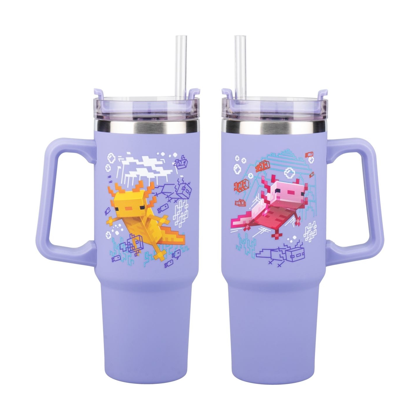 Paladone Minecraft Purple 900 ml Insulated Cup with Straw