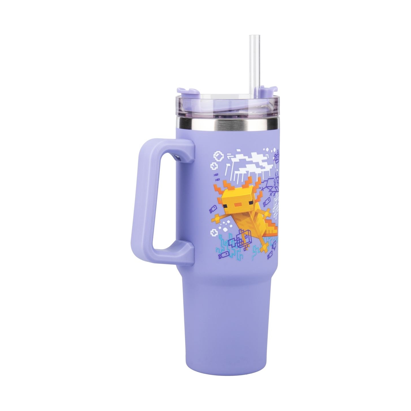 Paladone Minecraft Purple 900 ml Insulated Cup with Straw