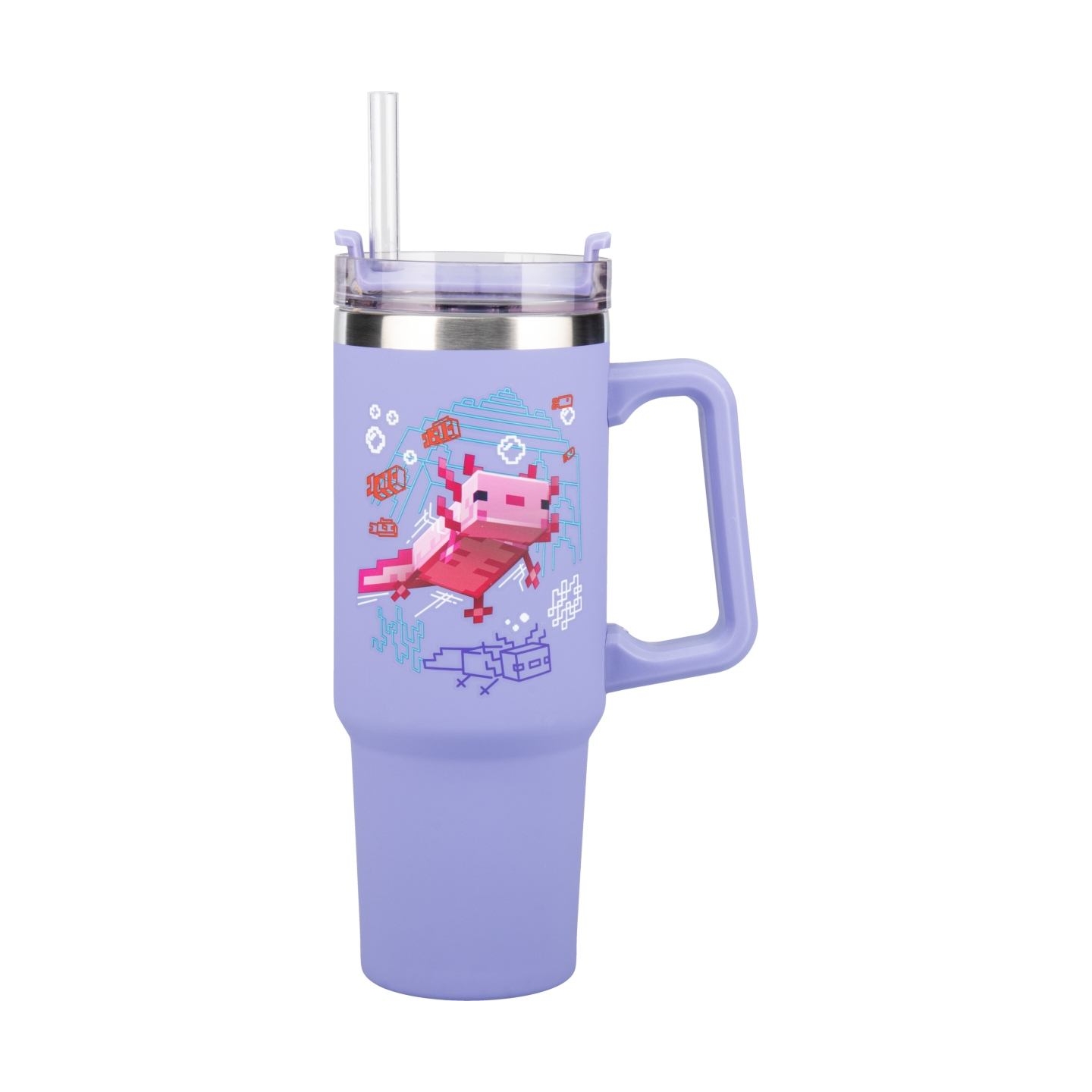 Paladone Minecraft Purple 900 ml Insulated Cup with Straw