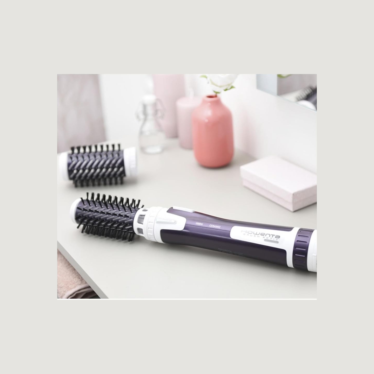 Rowenta | Hair Brush | CF9530 Brush Active Volume&Shine | Ion conditioning | Number of heating levels 2 | 1000 W | Violet