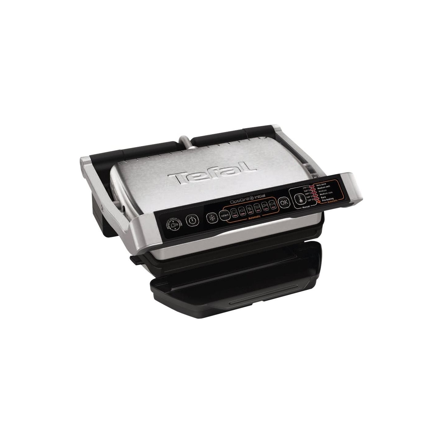 Tefal | OptiGrill Initial | GC706D | Contact grill | 2000 W | Black/Stainless steel