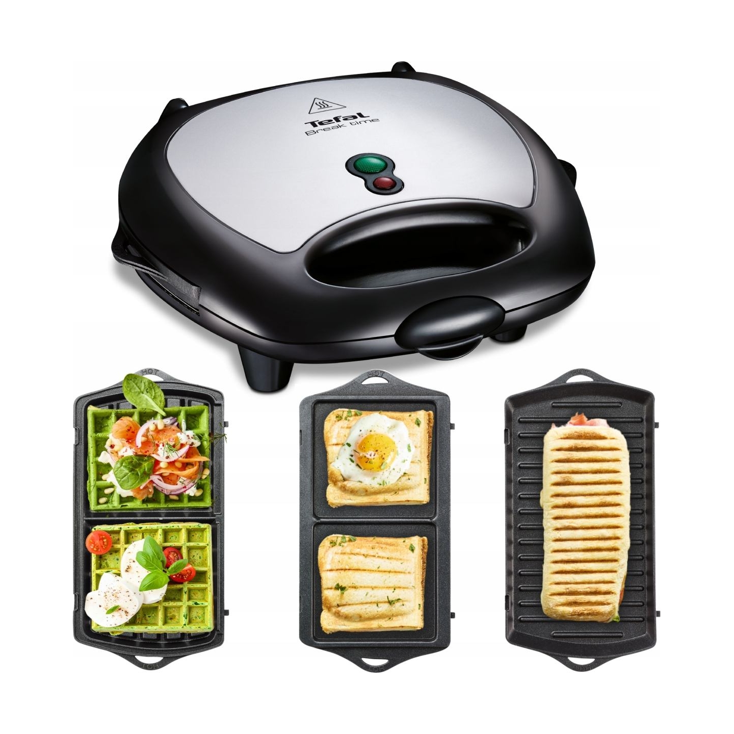 Tefal | Sandwitch Maker | SW614831 | 700 W | Number of plates 3 | Black/Stainless Steel