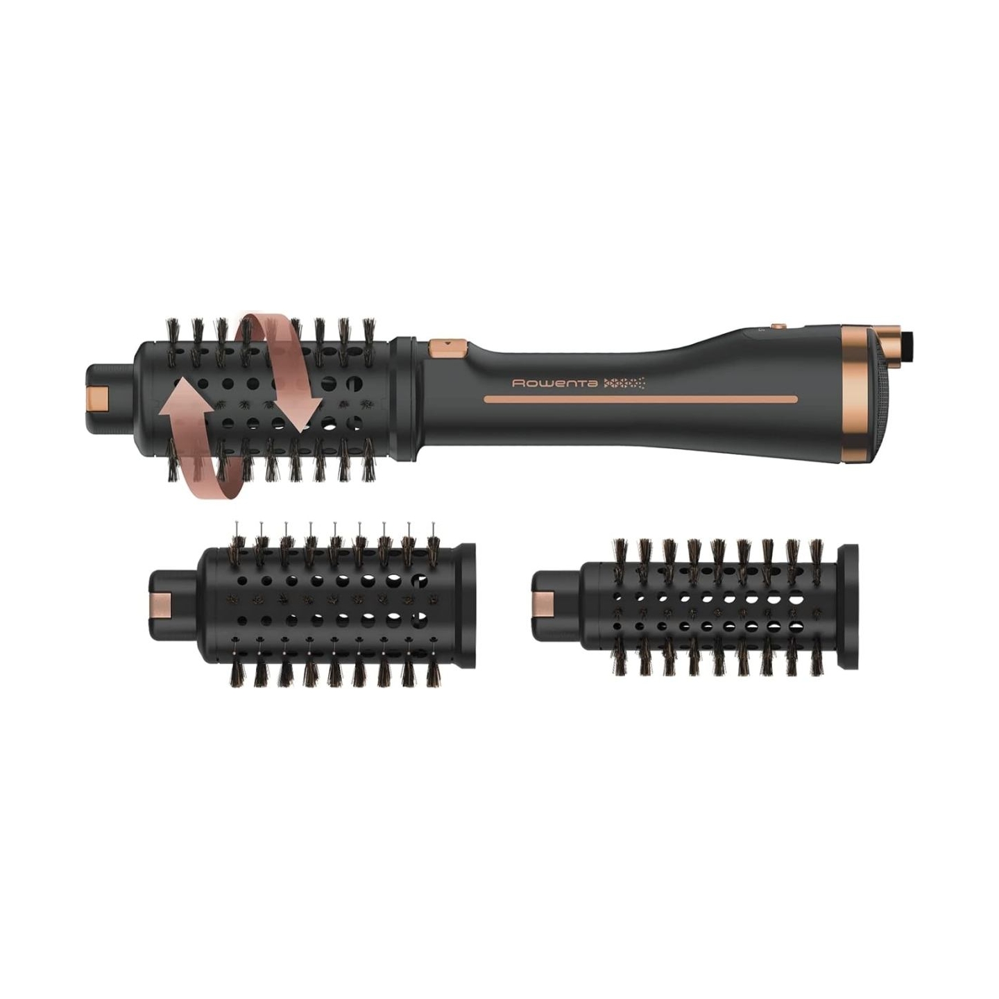 Rowenta | Styling Hair Brush | CF9620 | Temperature (max) 80 °C | Number of heating levels 3 | Black/Gold Rose