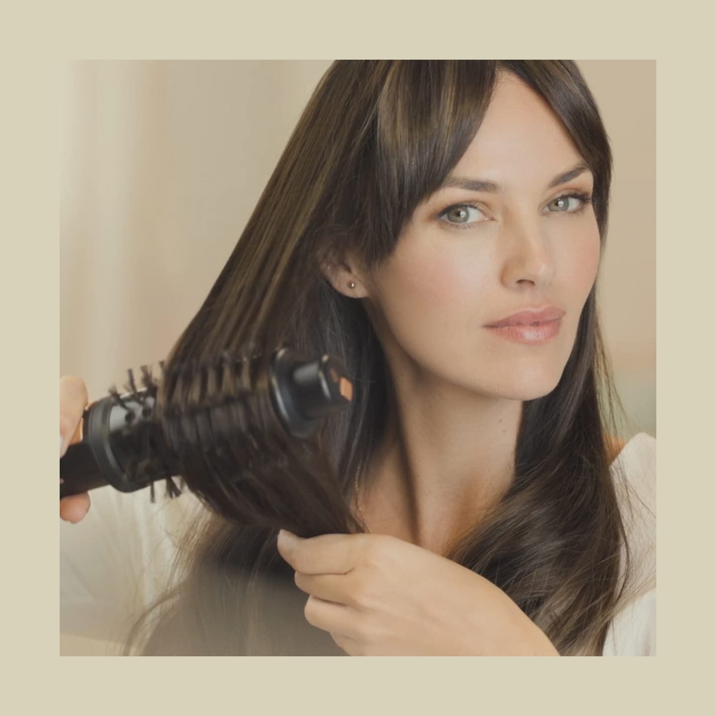 Rowenta | Styling Hair Brush | CF9620 | Temperature (max) 80 °C | Number of heating levels 3 | Black/Gold Rose