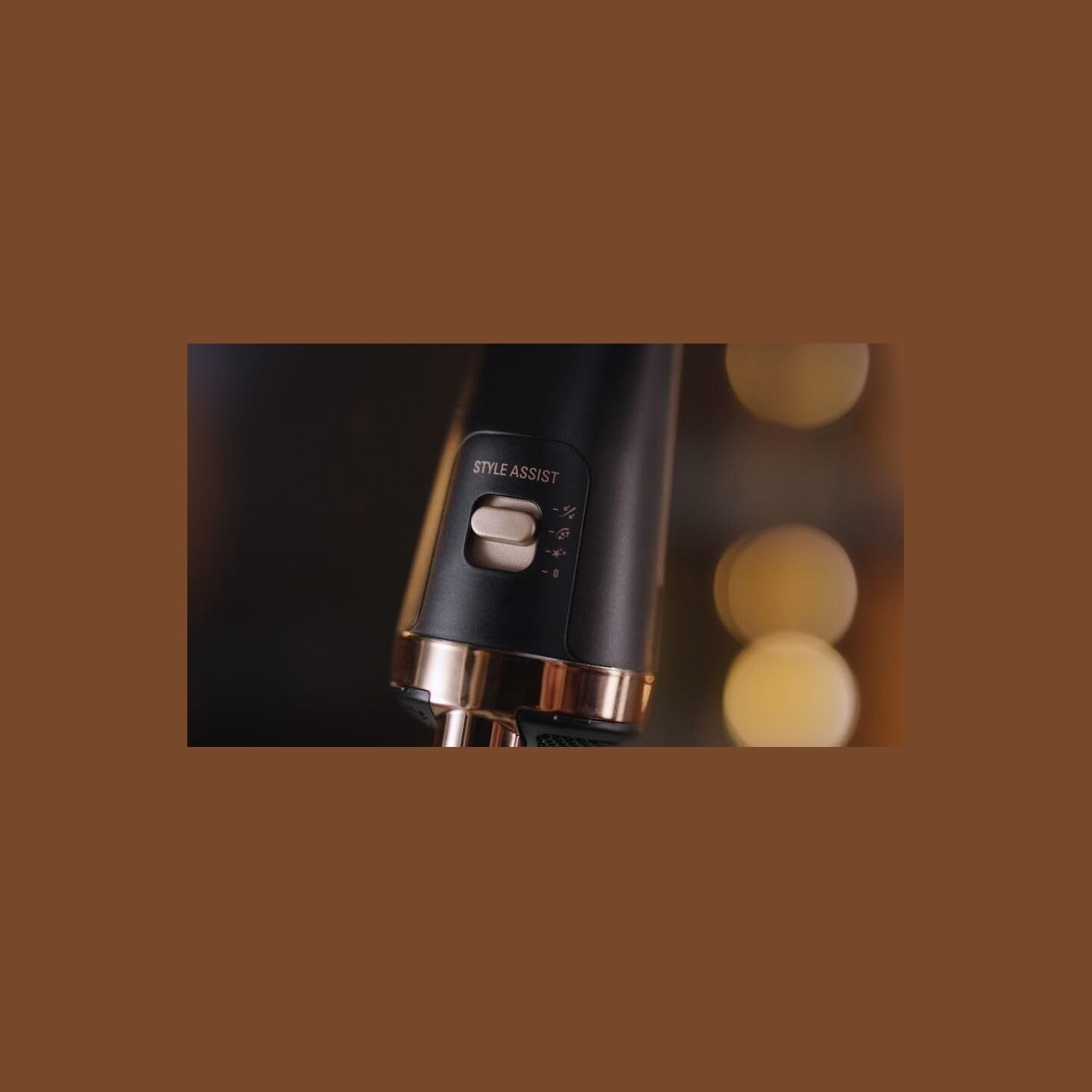 Rowenta | Styling Hair Brush | CF9620 | Temperature (max) 80 °C | Number of heating levels 3 | Black/Gold Rose