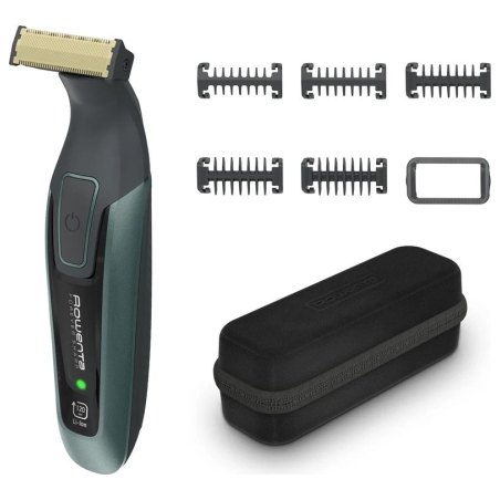 Rowenta Beard Trimmer | TN6044E0 | Cordless | Number of length steps 6 | Wet & Dry | Black/Green