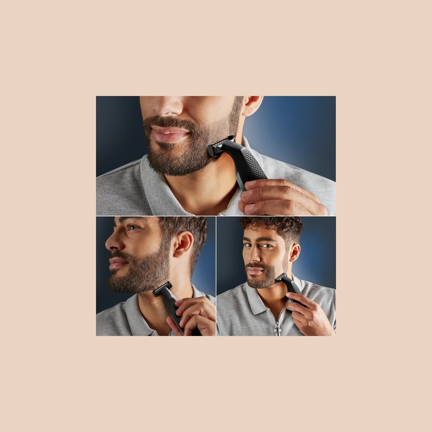 Rowenta Beard Trimmer | TN6044E0 | Cordless | Number of length steps 6 | Wet & Dry | Black/Green